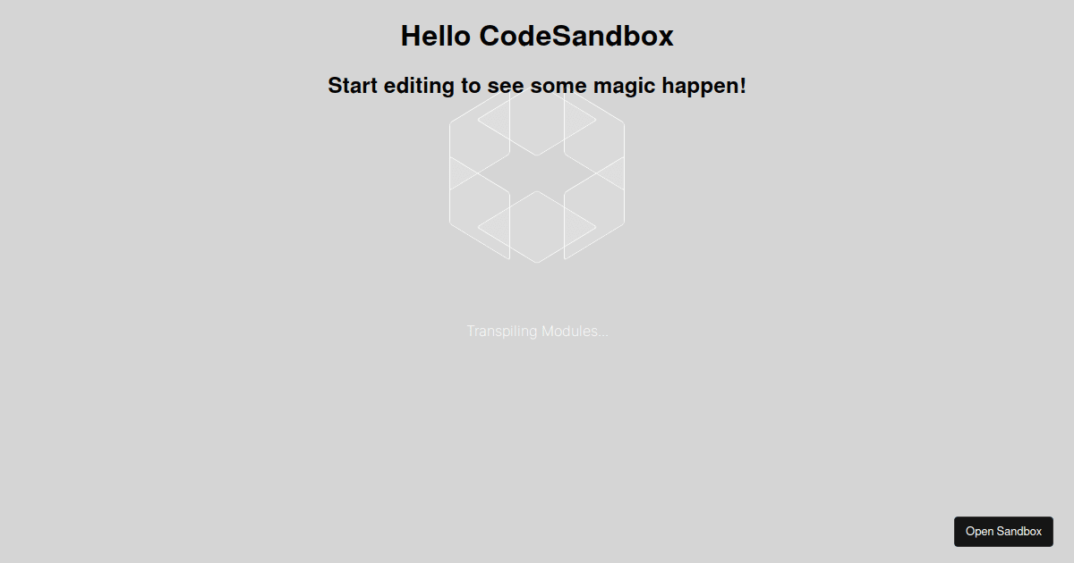 React - Codesandbox