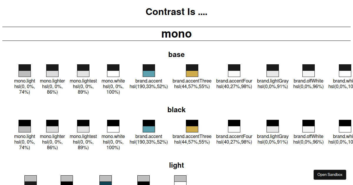 colorchecker Codesandbox