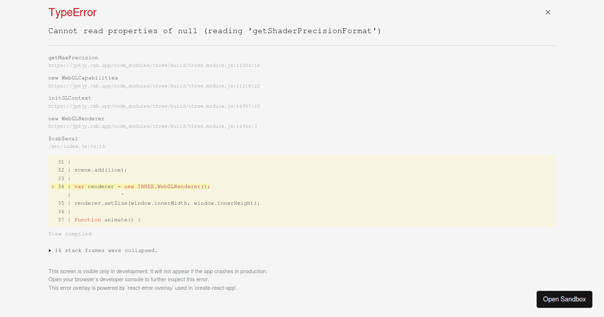 three.js - Codesandbox