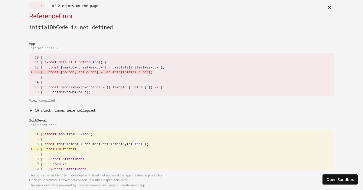 Markdown to BBCode (forked) - Codesandbox