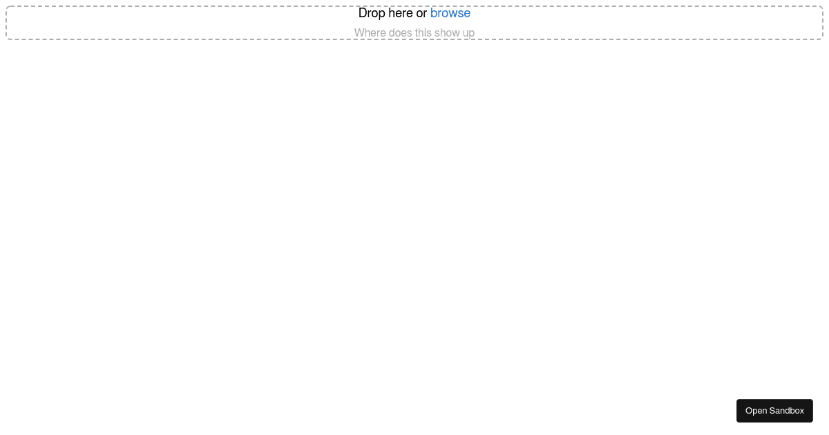 Uppy Drag & Drop (forked) - Codesandbox