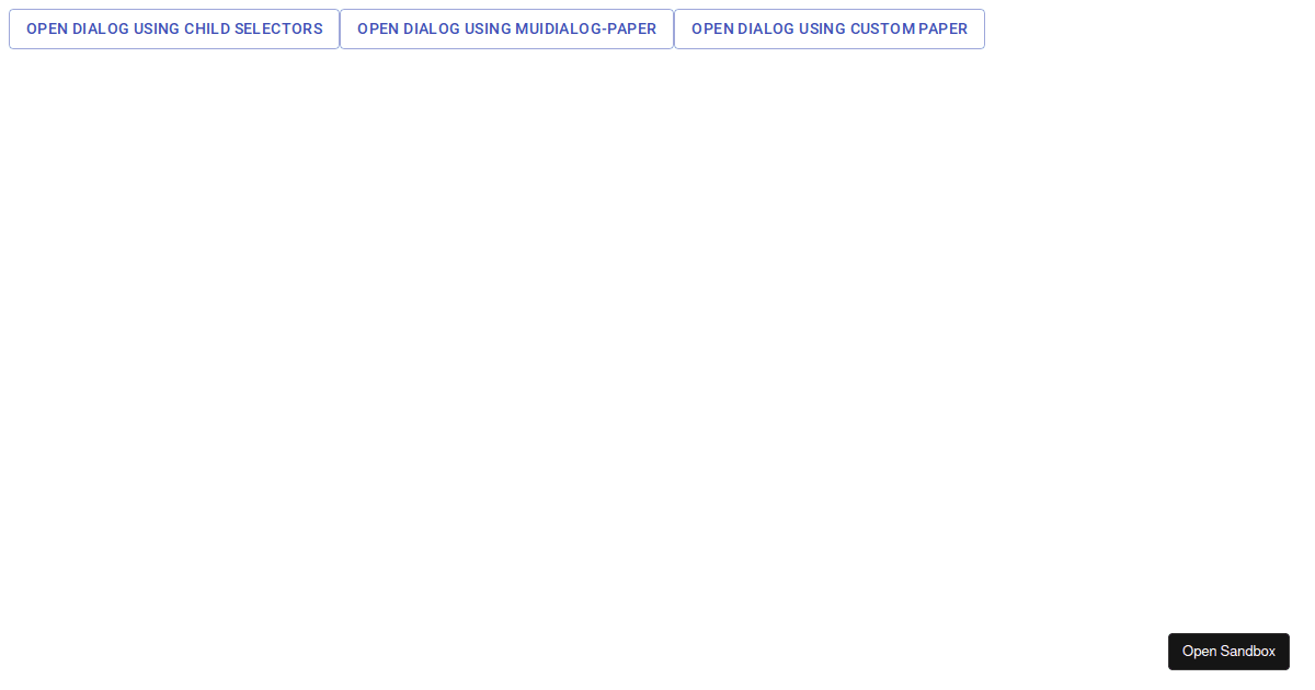 Dialog Paper - Codesandbox