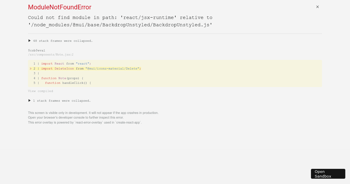 Using Pre-Built React Components (forked) - Codesandbox