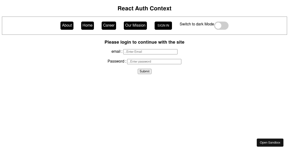 react - Codesandbox