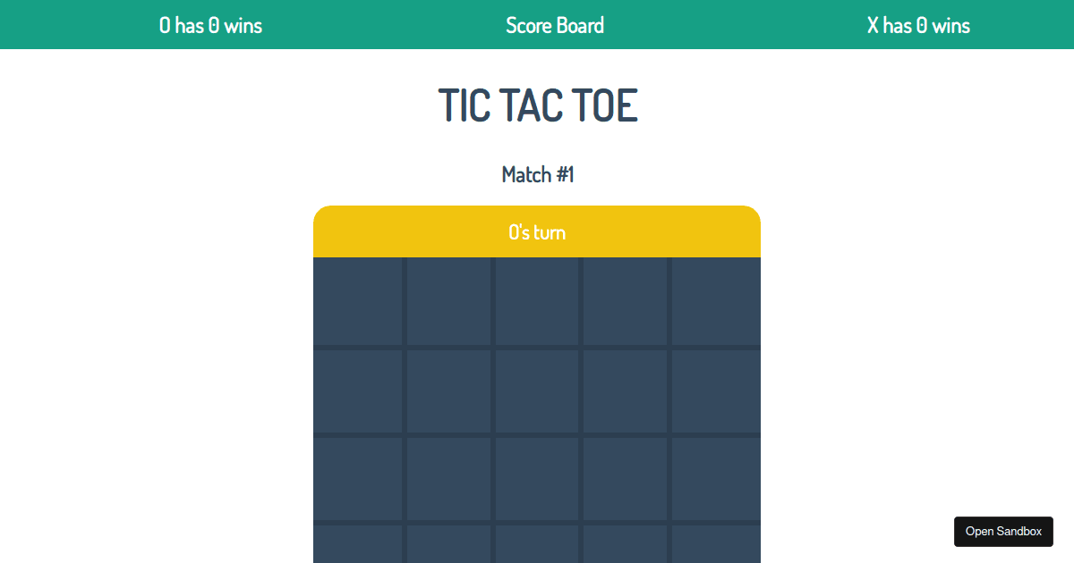 Tic Tac Toe 5x5 