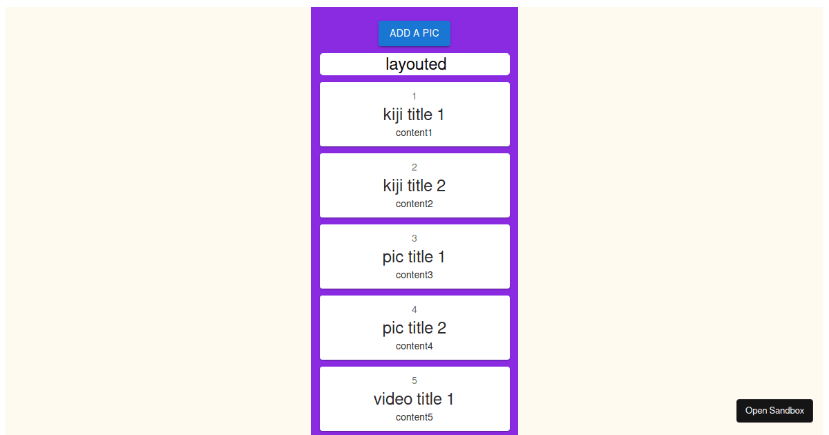 div blink - Codesandbox