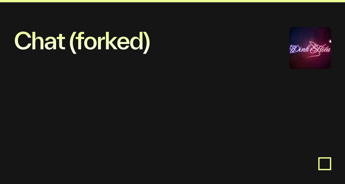 Chat (forked) - Codesandbox