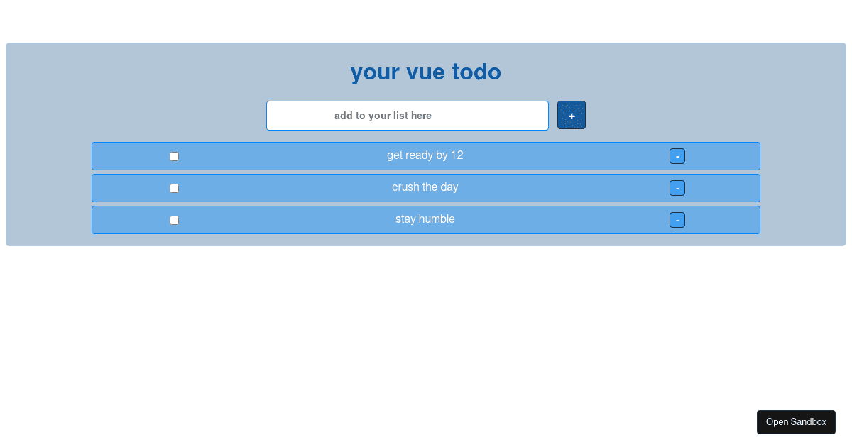 todo list - Codesandbox