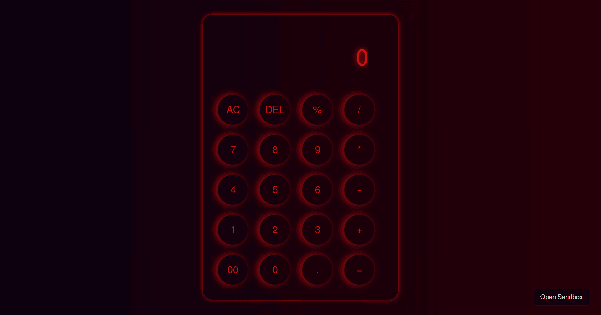 Calculator project (forked) - Codesandbox