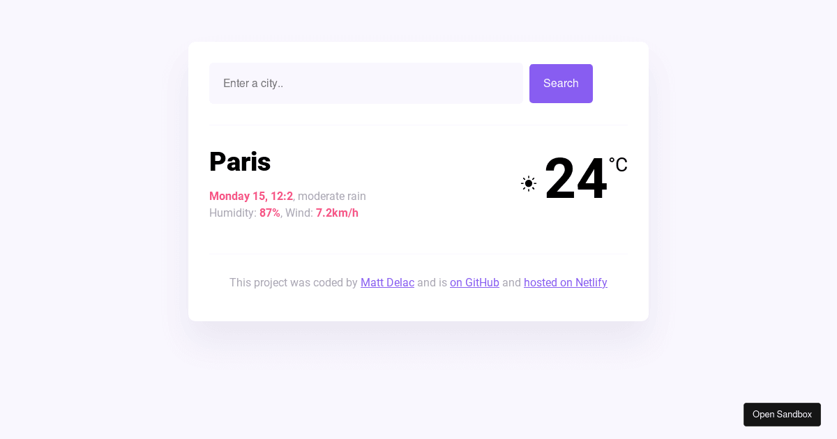 HTML/CSS to JS Challenge (forked) - Codesandbox