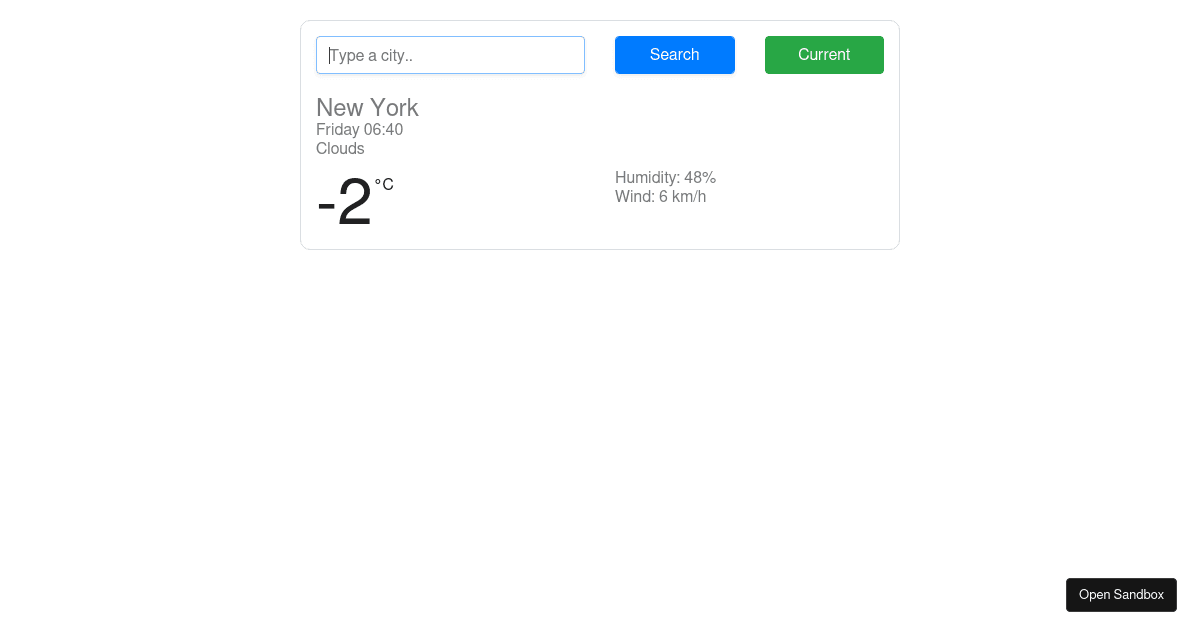 API Homework Solution (forked) - Codesandbox