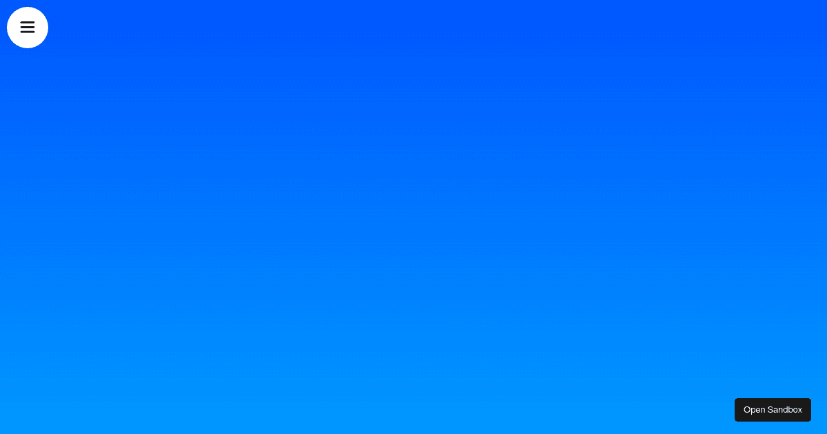 Framer Motion: Side menu (forked) - Codesandbox