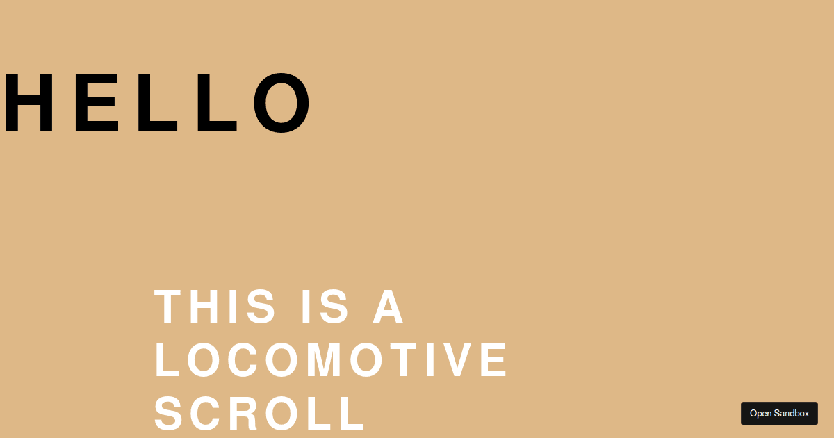 Locomotive scroll Test - Codesandbox