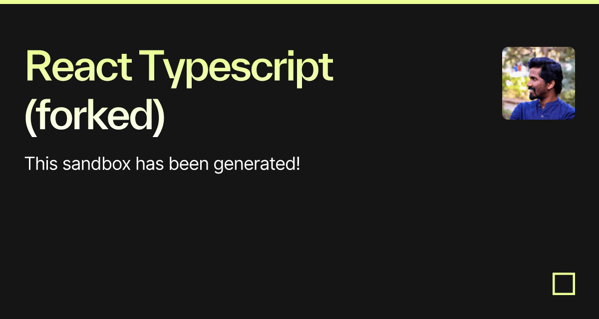 React Typescript (forked) - Codesandbox