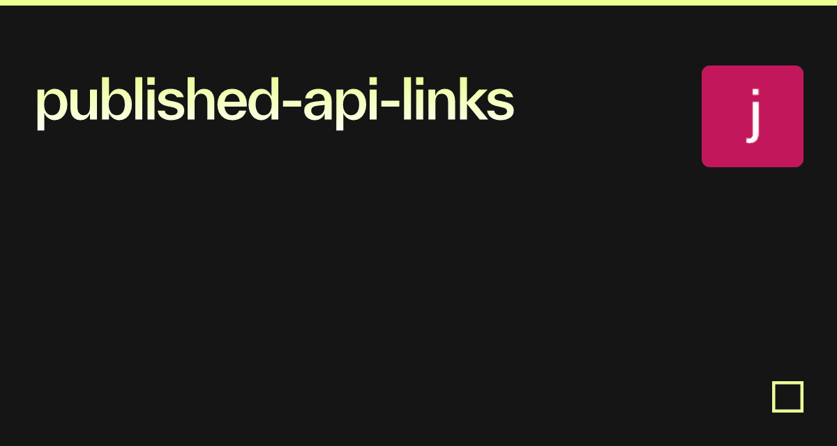 published-api-links - Codesandbox