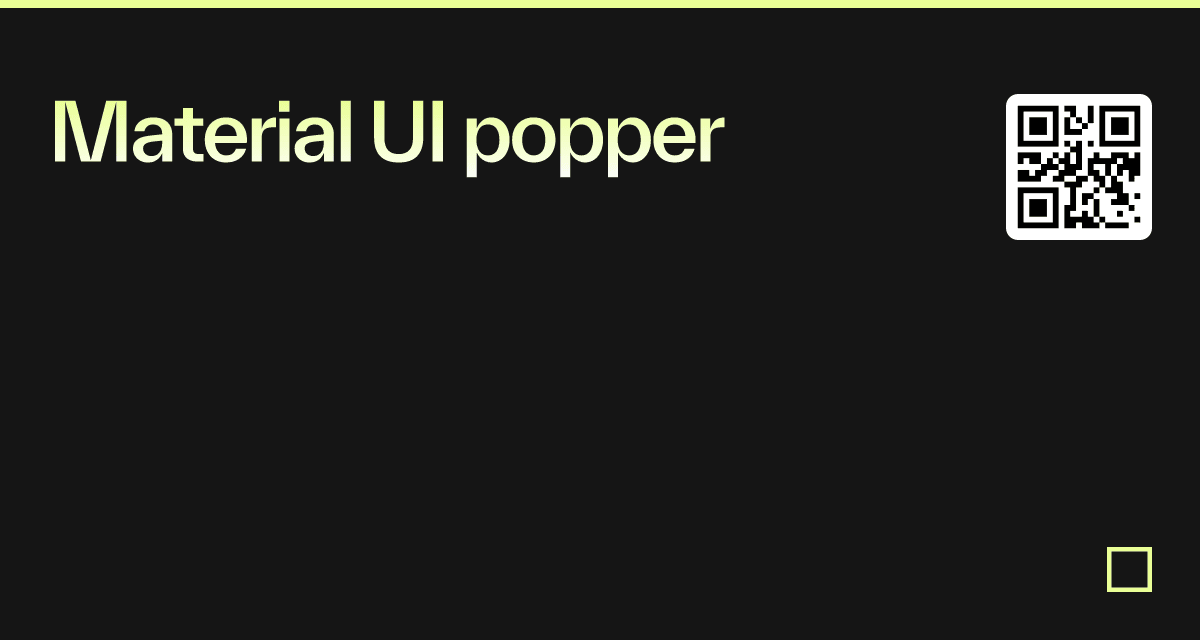 Material UI popper - Codesandbox