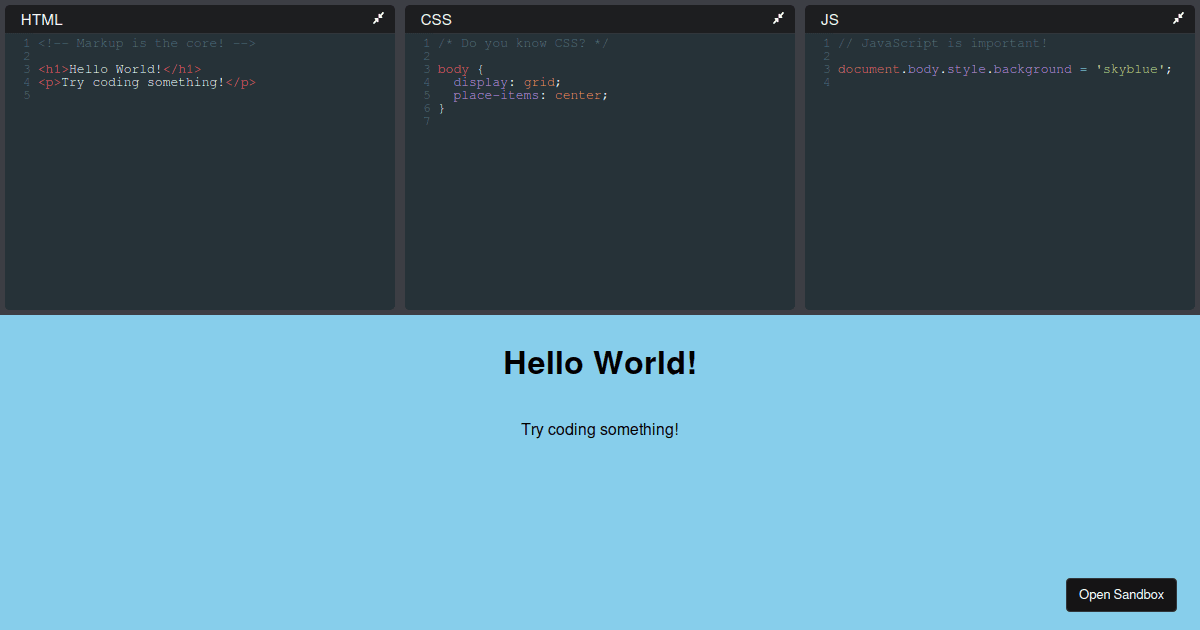 Codepen-clone - Codesandbox