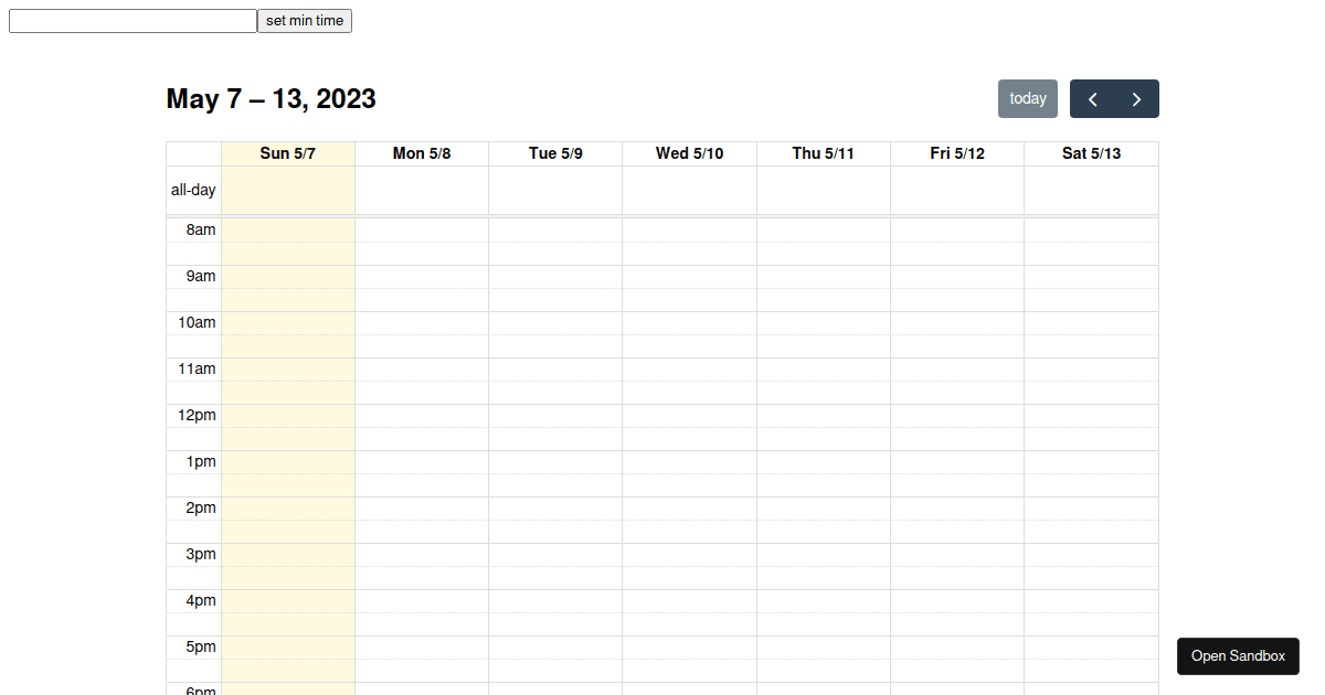 FullCalendar Vue - Codesandbox