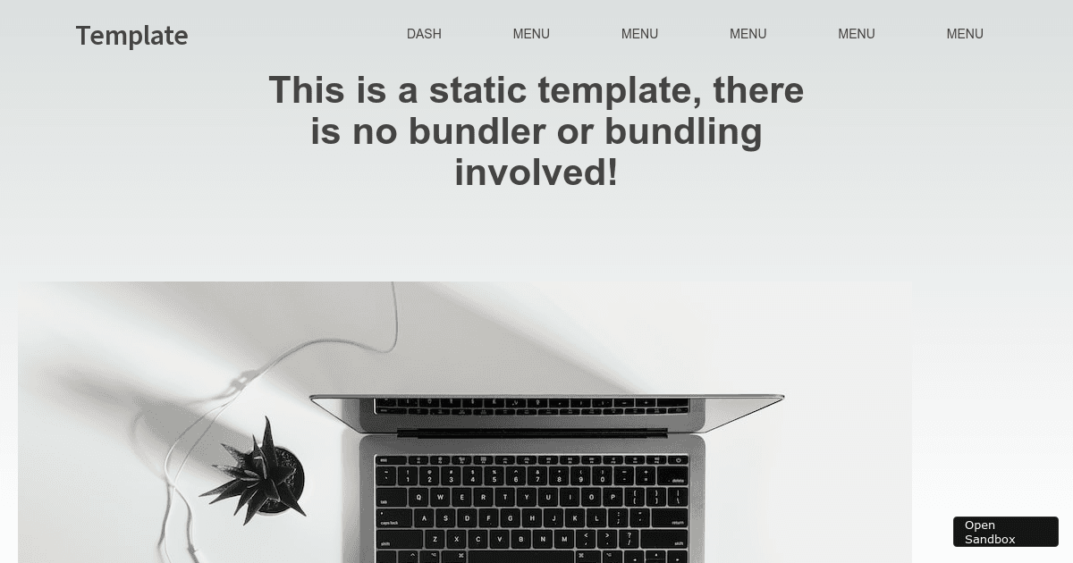 Template js - Codesandbox