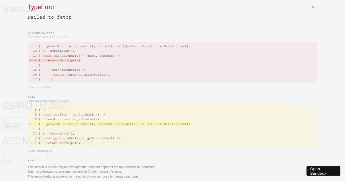 react - Codesandbox