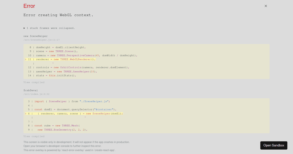 THREE.js - Codesandbox