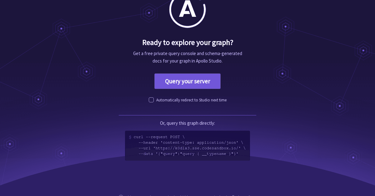 Apollo Server Typescript - Codesandbox