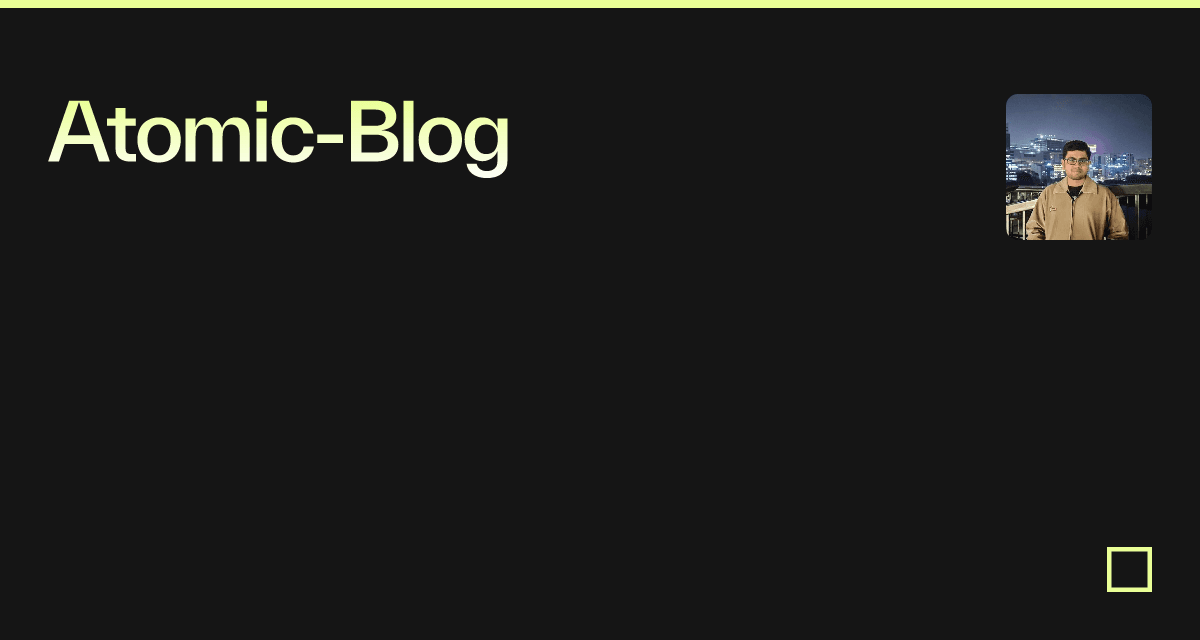 Atomic-Blog - Codesandbox