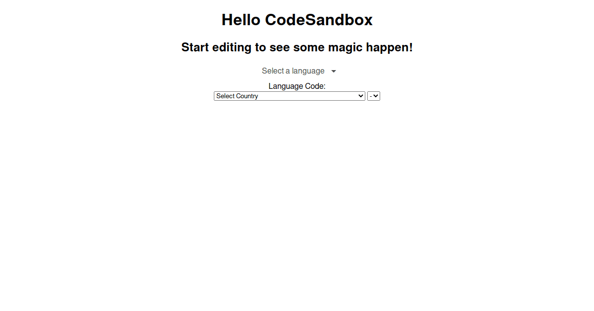 react language input (forked) - Codesandbox