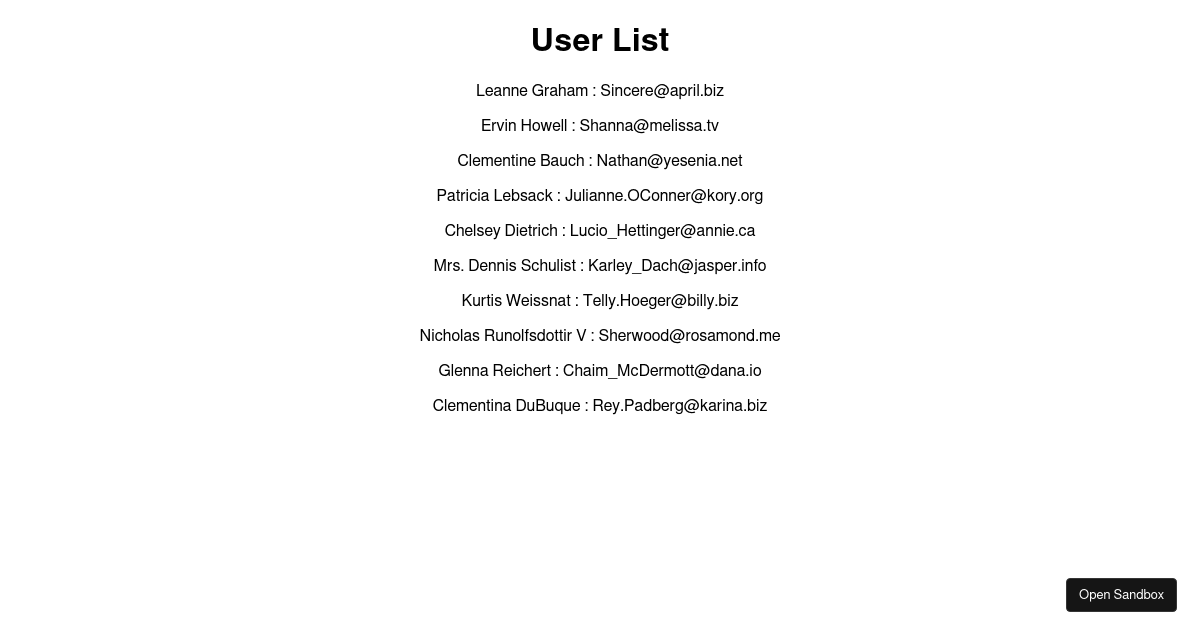 react - Codesandbox