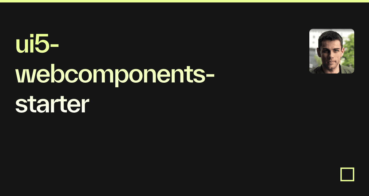 ui5-webcomponents-starter - Codesandbox