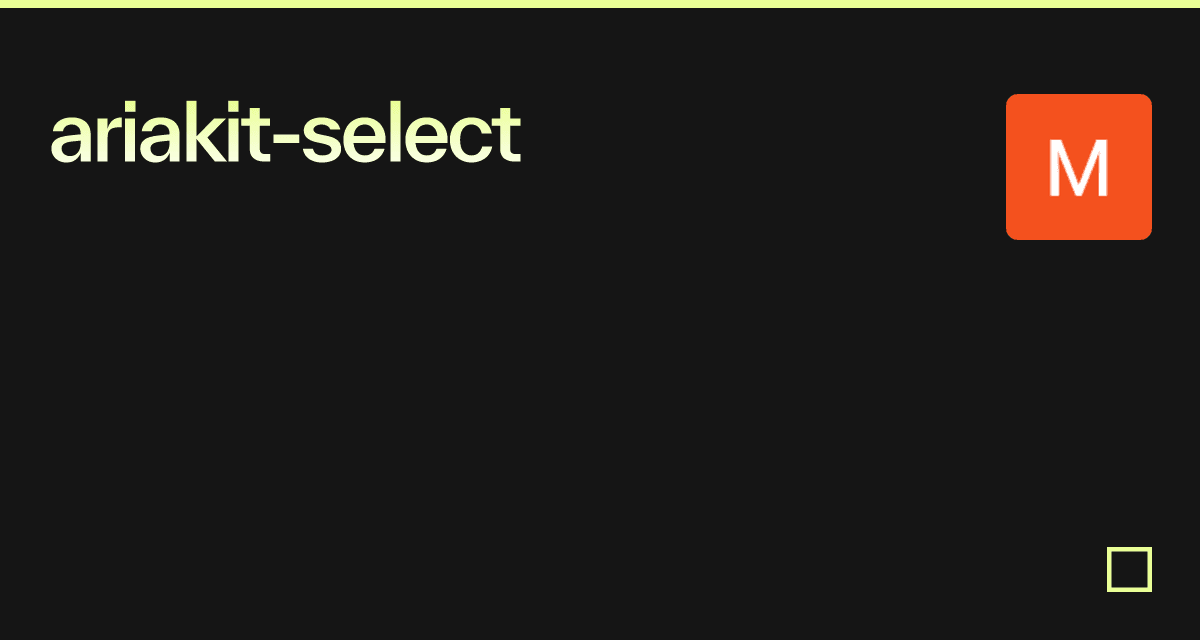 ariakit-select - Codesandbox