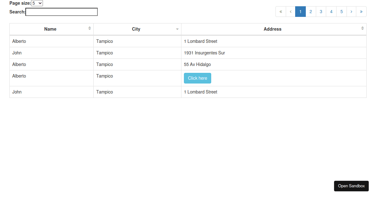 React table - Codesandbox