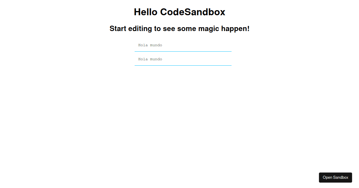 Textarea - Codesandbox