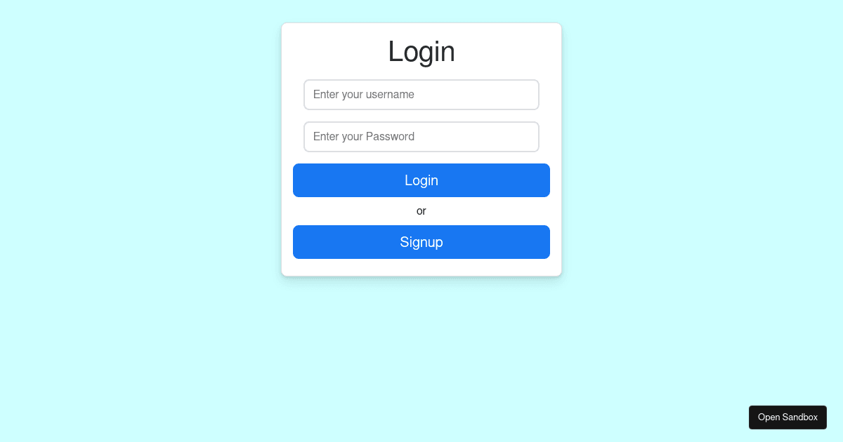 frontend - Codesandbox