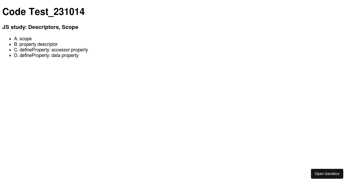 study: Descriptors, Scope - Codesandbox