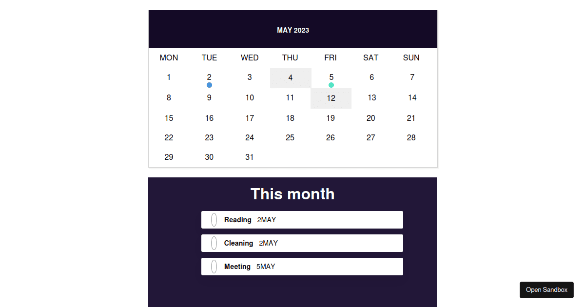 ToDo app - Codesandbox