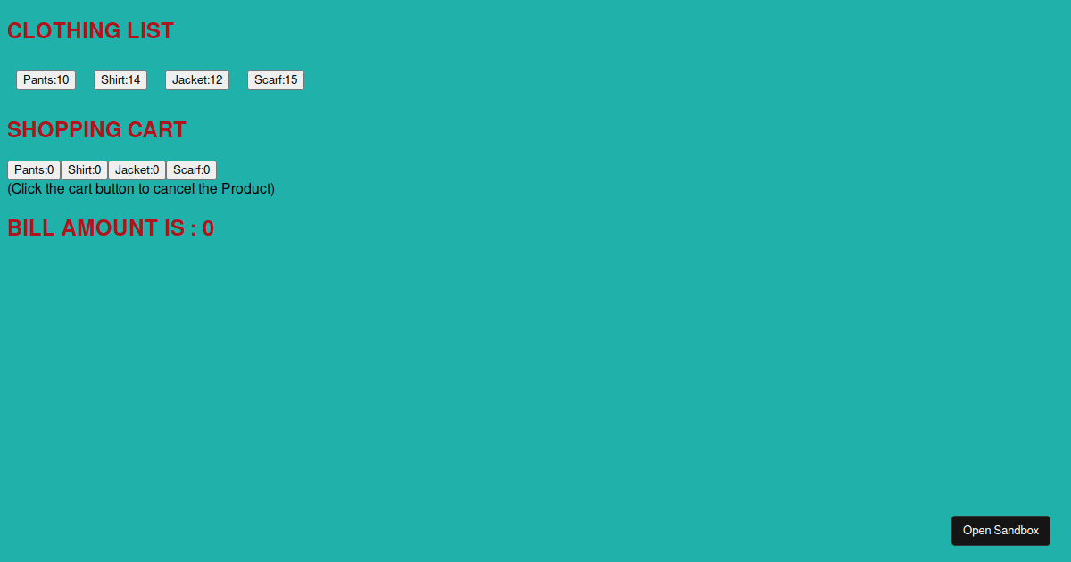 react - Codesandbox