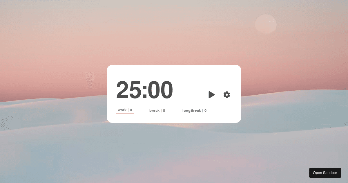 pomodoro - Codesandbox