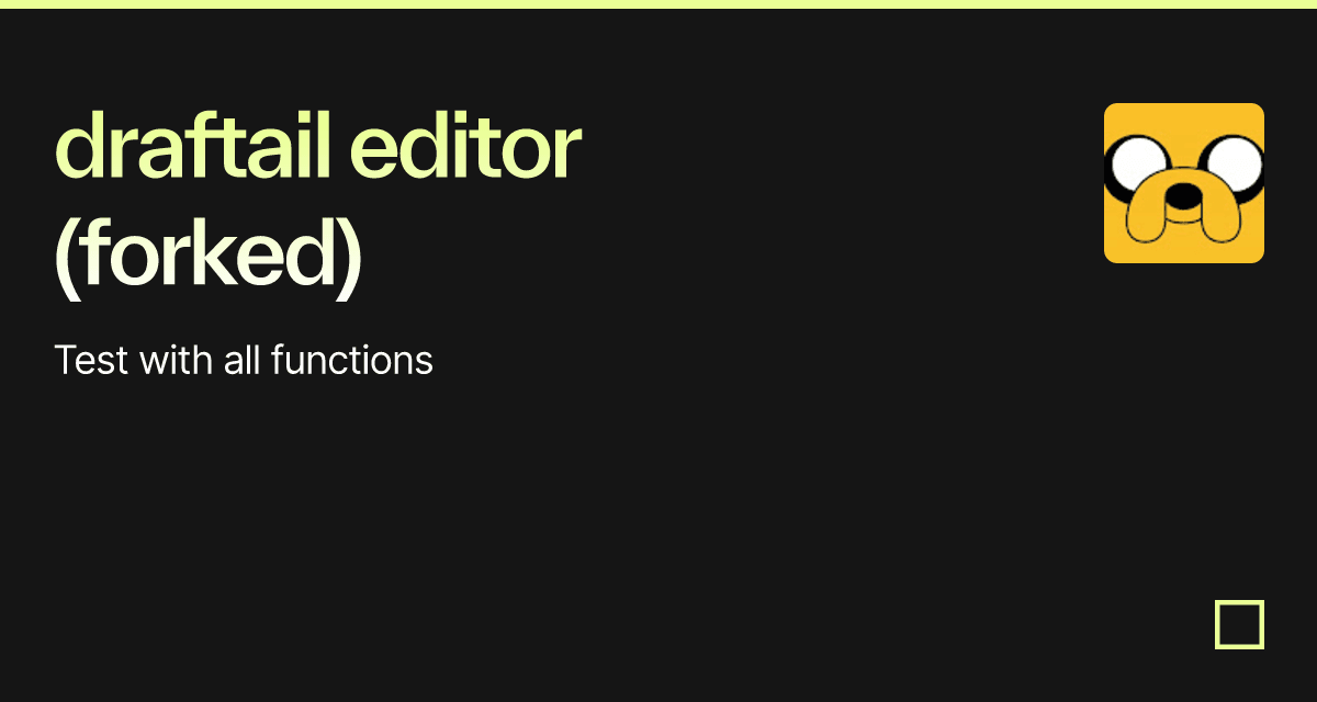 draftail editor (forked) - Codesandbox