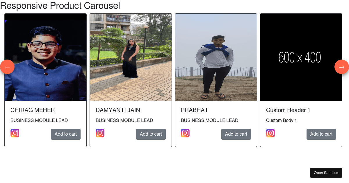 react slick product carousel (forked) - Codesandbox
