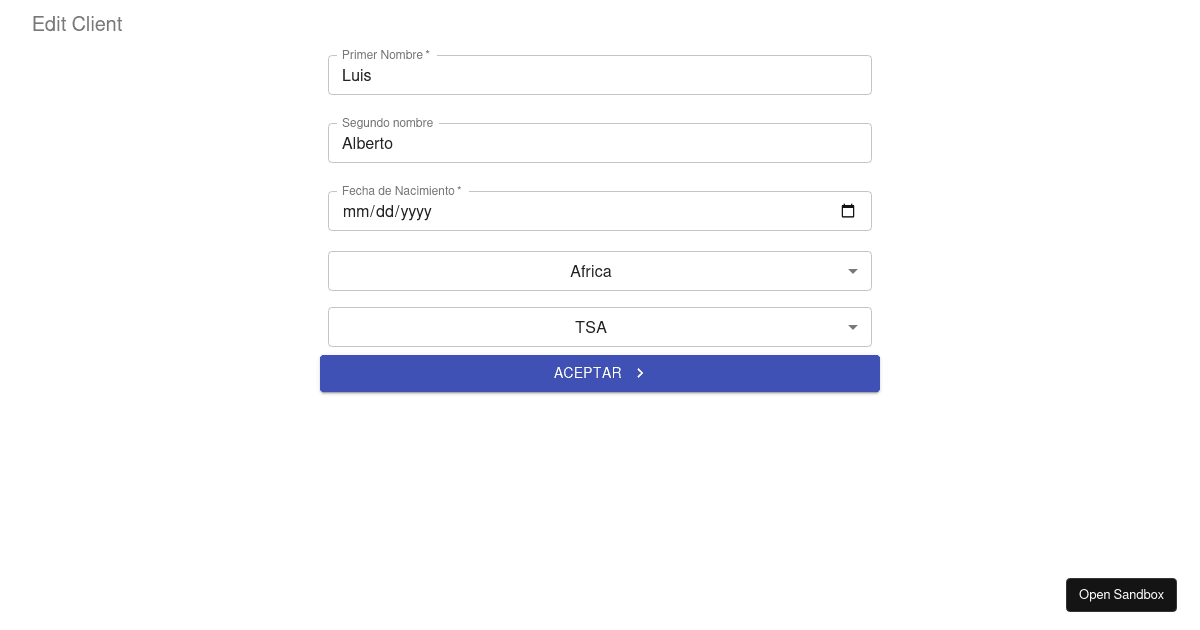 client - Codesandbox