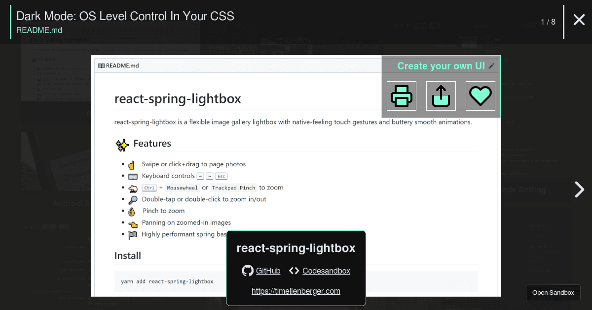 react-spring-lightbox-mosaic (forked) - Codesandbox