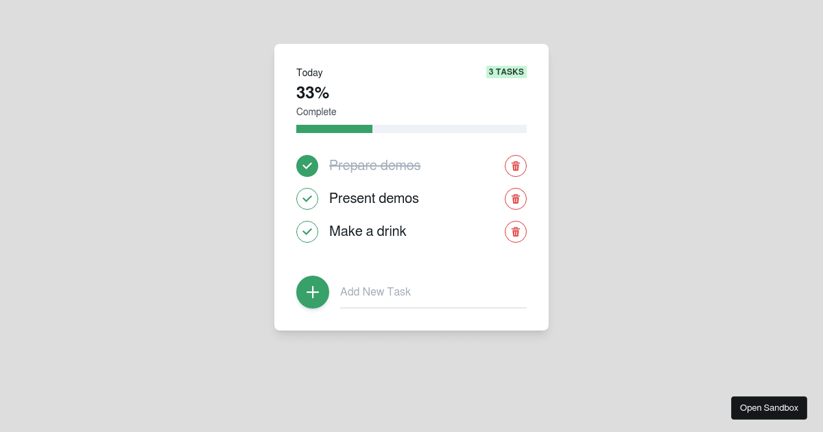 Todo 2020 (forked) - Codesandbox