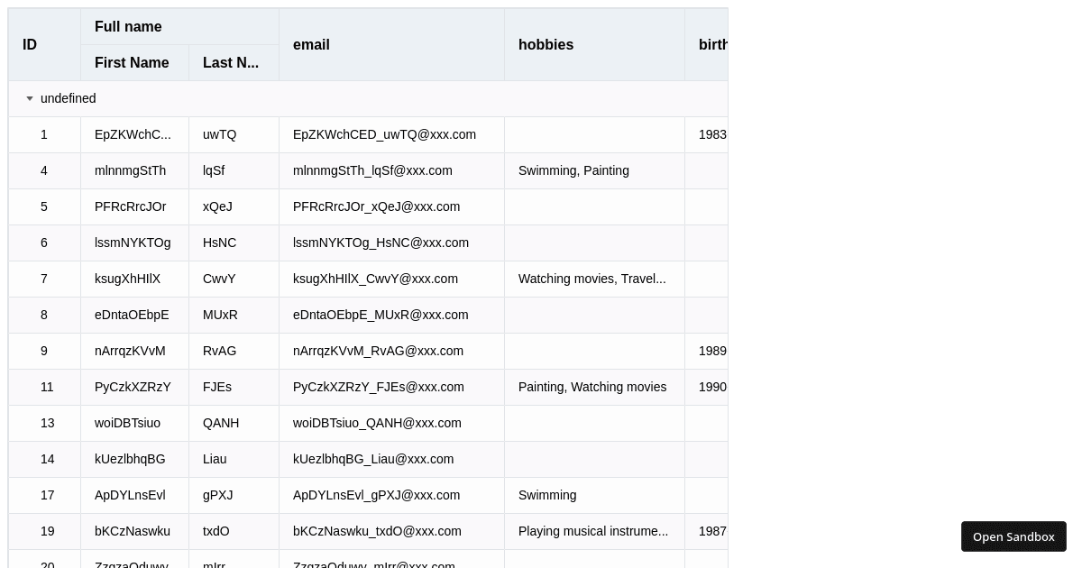 VTable-Performance (forked) - Codesandbox