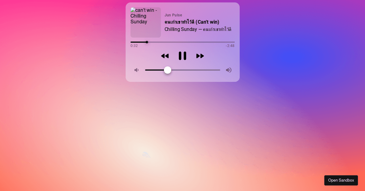 MusicPlayerSlider Material Demo - Codesandbox