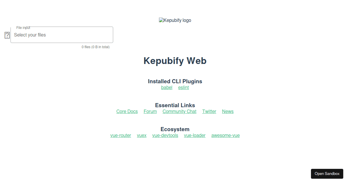 kepubifyweb Codesandbox