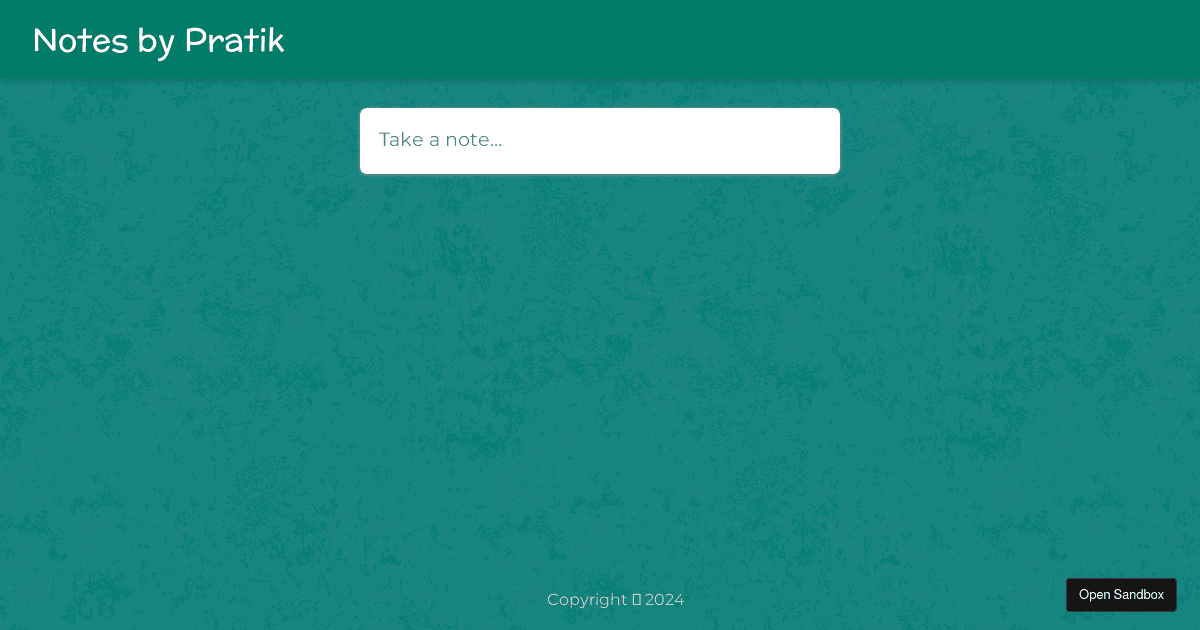 notesappfrontend - Codesandbox