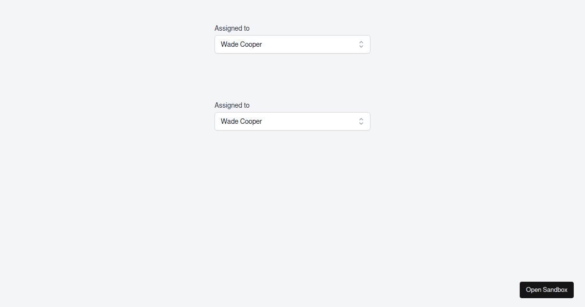 @headlessui/react Listbox Example (forked) - Codesandbox
