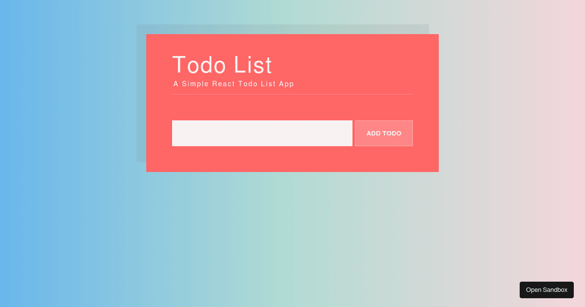 Todo List - Codesandbox