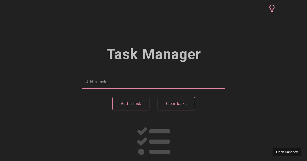 Task Manager Todo App (forked) - Codesandbox